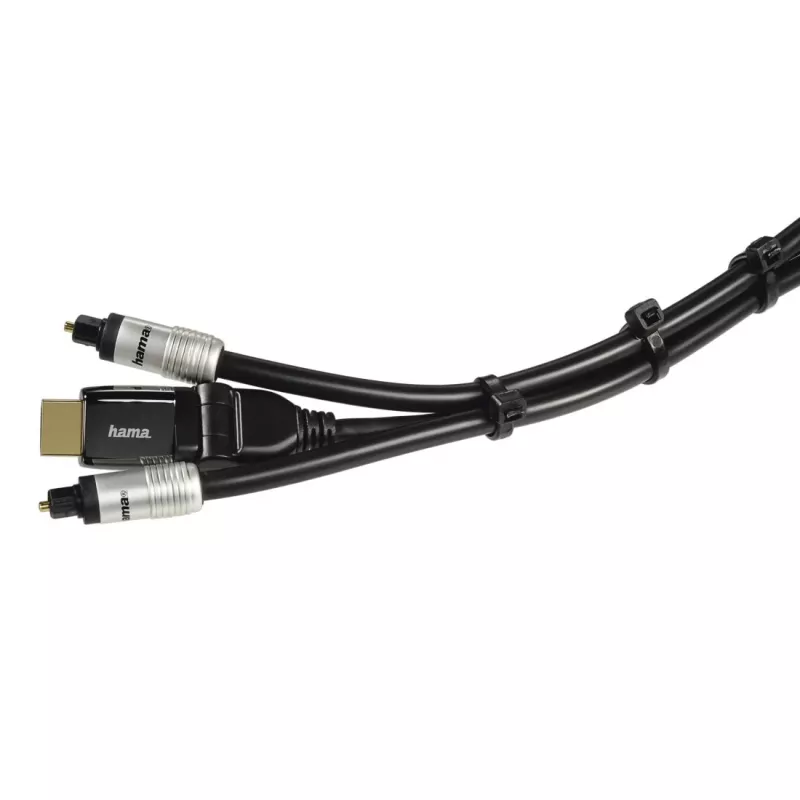 Hama 00221002 Kabelbinder Klettband-Kabelbinder Kunststoff Schwarz 150 Stück