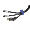 Hama 00221005 Kabelbinder Klett-Kabelbinder Nylon Schwarz, Blau 12 Stück