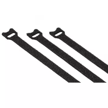 Hama 00221008 Kabelbinder Klett-Kabelbinder Nylon, Polypropylen (PP) Schwarz 20 Stück