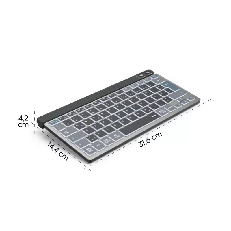 Hama WK-700 Tastatur Home/Office Bluetooth QWERTZ Deutsch Anthrazit, Schwarz, Blau