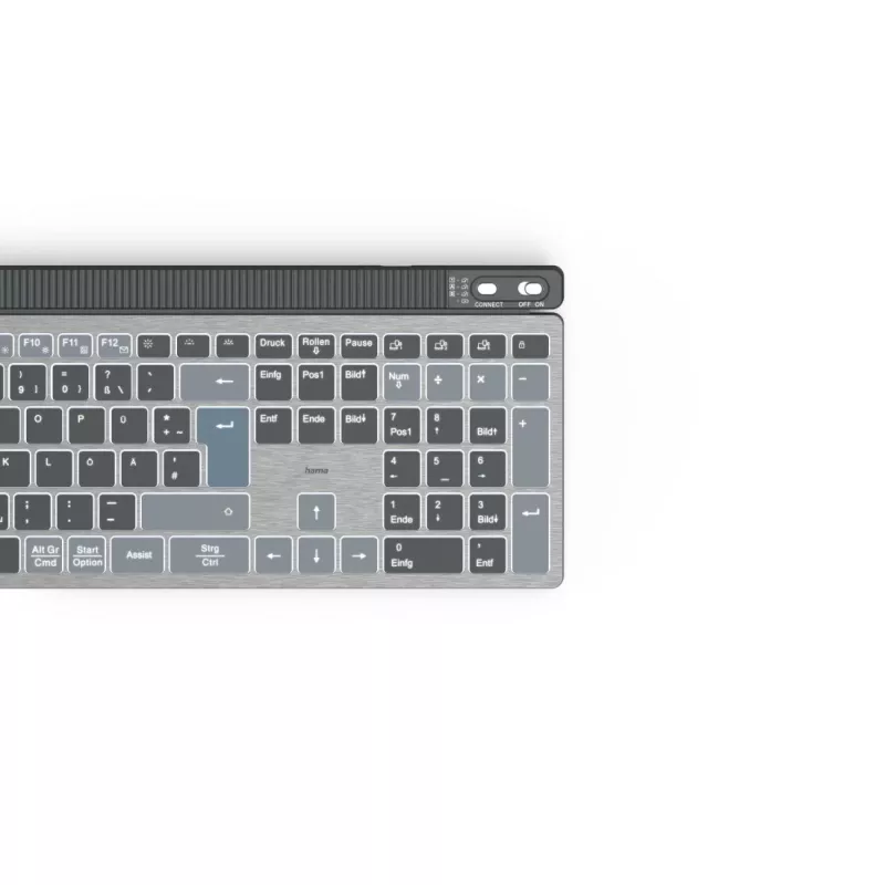 Hama WK-750 Tastatur Home/Office Bluetooth QWERTZ Deutsch Anthrazit, Schwarz, Blau