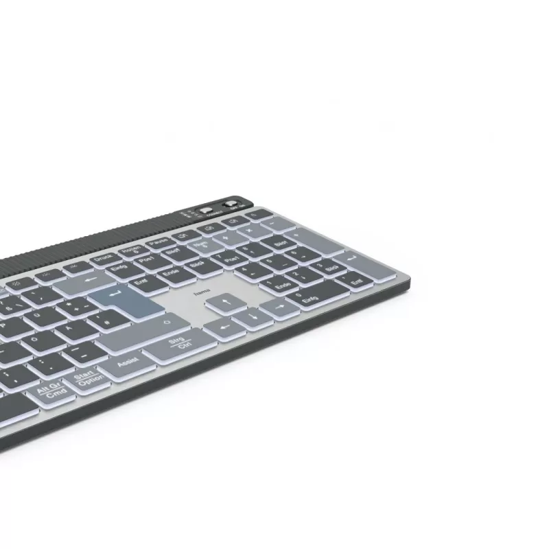 Hama WK-750 Tastatur Home/Office Bluetooth QWERTZ Deutsch Anthrazit, Schwarz, Blau