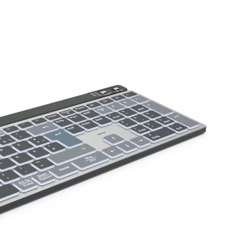 Hama WK-750 Tastatur Home/Office Bluetooth QWERTZ Deutsch Anthrazit, Schwarz, Blau
