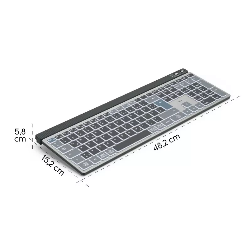Hama WK-750 Tastatur Home/Office Bluetooth QWERTZ Deutsch Anthrazit, Schwarz, Blau