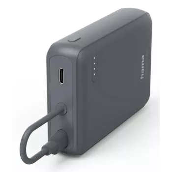 Hama „Travel“ Power Pack mit Kabel, 10.000 mAh, 2 Ausgänge: 2x USB-C, Anthrazit