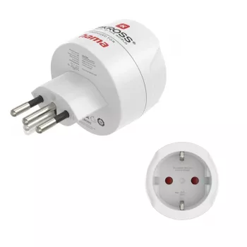 Hama 00223484 Netzstecker-Adapter Typ J Typ C (Eurostecker) Weiß