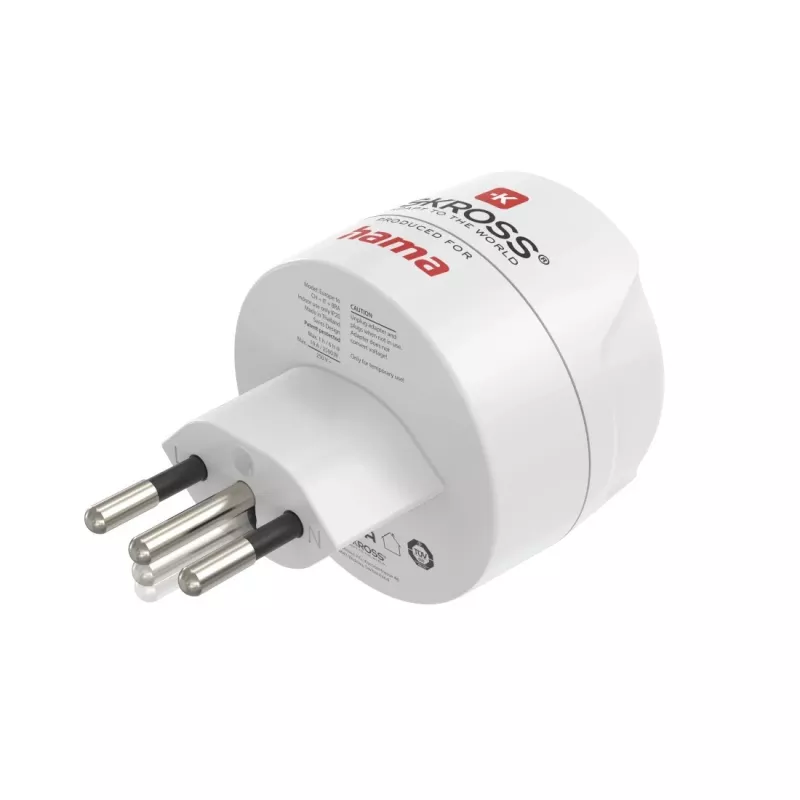 Hama 00223484 Netzstecker-Adapter Typ J Typ C (Eurostecker) Weiß