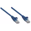 Intellinet Netzwerk-Patchkabel, Cat6, 5 m, Blau, CCA, U/UTP, PVC, RJ45, vergoldete Kontakte, rastnasenfrei, mit Knickschutztülle, lebenslange Garantie
