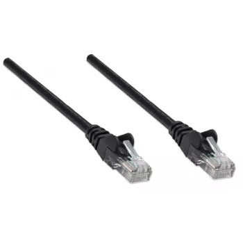 Intellinet Netzwerk-Patchkabel, Cat5e, 7,5 m, Schwarz, CCA, U/UTP, PVC, RJ45, vergoldete Kontakte, rastnasenfreier Knickschutz, Zugentlastung, lebenslange Garantie