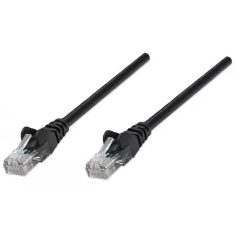 Intellinet Netzwerk-Patchkabel, Cat5e, 5 m, Schwarz, CCA, U/UTP, PVC, RJ45, vergoldete Kontakte, rastnasenfrei, angespritzt, lebenslange Garantie