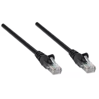 Intellinet Netzwerk-Patchkabel, Cat5e, 5 m, Schwarz, CCA, U/UTP, PVC, RJ45, vergoldete Kontakte, rastnasenfrei, angespritzt, lebenslange Garantie