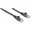 Intellinet Netzwerk-Patchkabel, Cat6, 2 m, Schwarz, CCA, U/UTP, PVC, RJ45, vergoldete Kontakte, rastnasenschutz, Knickschutztülle, lebenslange Garantie