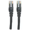 Intellinet Netzwerk-Patchkabel, Cat6, 2 m, Schwarz, CCA, U/UTP, PVC, RJ45, vergoldete Kontakte, rastnasenschutz, Knickschutztülle, lebenslange Garantie