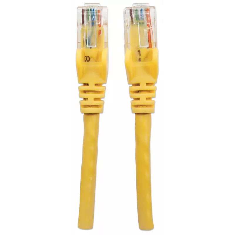 Intellinet Netzwerk-Patchkabel, Cat6, 1 m, Gelb, CCA, U/UTP, PVC, RJ45, vergoldete Kontakte, Snagless, Booted, lebenslange Garantie