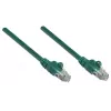 Intellinet Netzwerk-Patchkabel, Cat5e, 3 m, Grün, CCA, U/UTP, PVC, RJ45, vergoldete Kontakte, rastnasenlos, mit Knickschutztülle, lebenslange Garantie