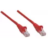 Intellinet Netzwerk-Patchkabel, Cat6, 0,5 m, Rot, CCA, U/UTP, PVC, RJ45, vergoldete Kontakte, rastnasenfrei, Knickschutz, lebenslange Garantie
