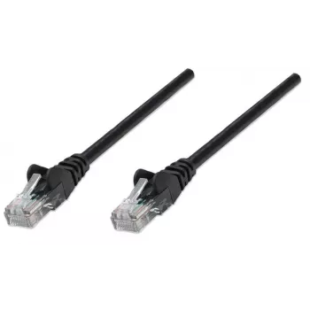 Intellinet Netzwerk-Patchkabel, Cat5e, 2 m, Schwarz, CCA, U/UTP, PVC, RJ45, vergoldete Kontakte, Rastnasenschutz, Knickschutzhülle, Lebenslange Garantie