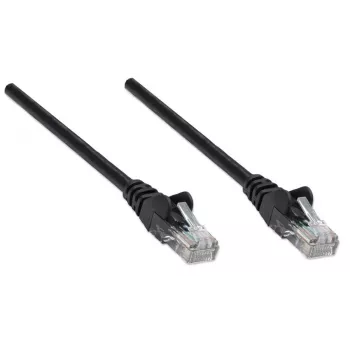 Intellinet Netzwerk-Patchkabel, Cat5e, 2 m, Schwarz, CCA, U/UTP, PVC, RJ45, vergoldete Kontakte, Rastnasenschutz, Knickschutzhülle, Lebenslange Garantie