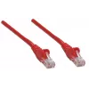 Intellinet Netzwerk-Patchkabel, Cat5e, 2 m, Rot, CCA, U/UTP, PVC, RJ45, vergoldete Kontakte, rastnasenfrei, mit Knickschutztülle, lebenslange Garantie