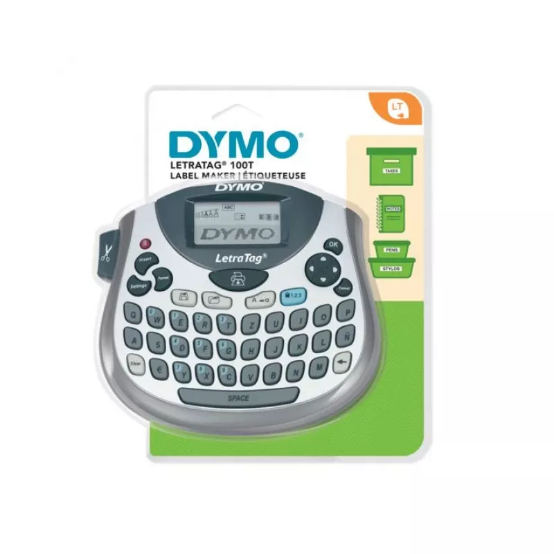 DYMO LetraTag ® 100T - Beschriftungsgerät QWZ, QWERTZ, Thermodirekt / Thermotransfer, Grau