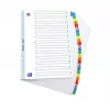 Elba Mylar Karteikartenregister A-Z, 26-teilig, A4 extrabreit, 230 x 297 mm, farbige Tabs (592581-20)