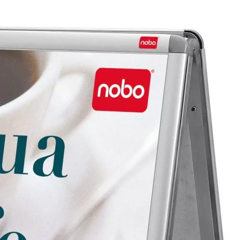 Nobo Essence A2 A-Frame Pavement Sign, Silber, Aluminium, 485 mm, 850 mm