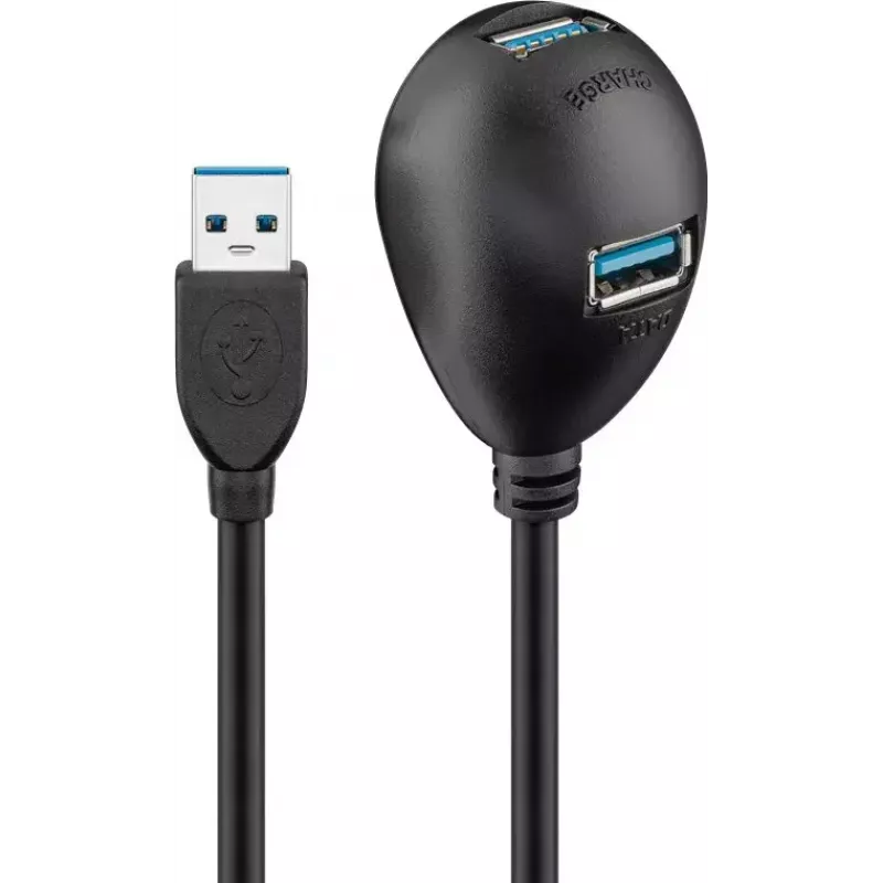 USB 3.0-Verlängerungskabel Goobay 95918 Schwarz