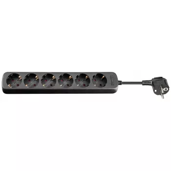 Power Strip Goobay 6-fach 1,5 m Schwarz