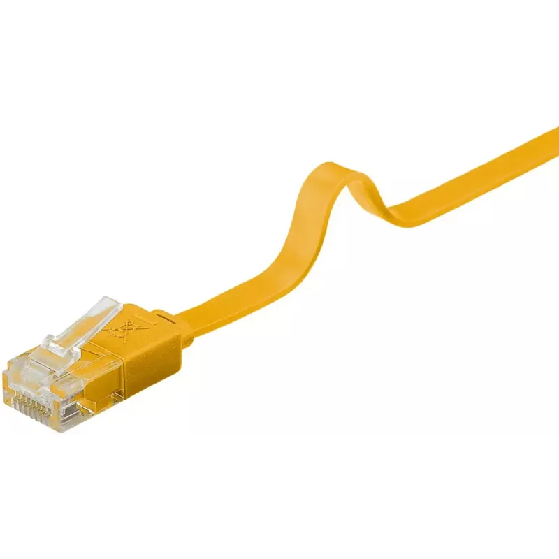 Flaches Patchkabel Goobay CAT 6 1,5m U/UTP Gelb