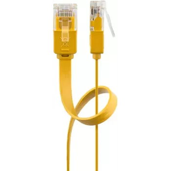 Flaches Patchkabel Goobay CAT 6 1,5m U/UTP Gelb