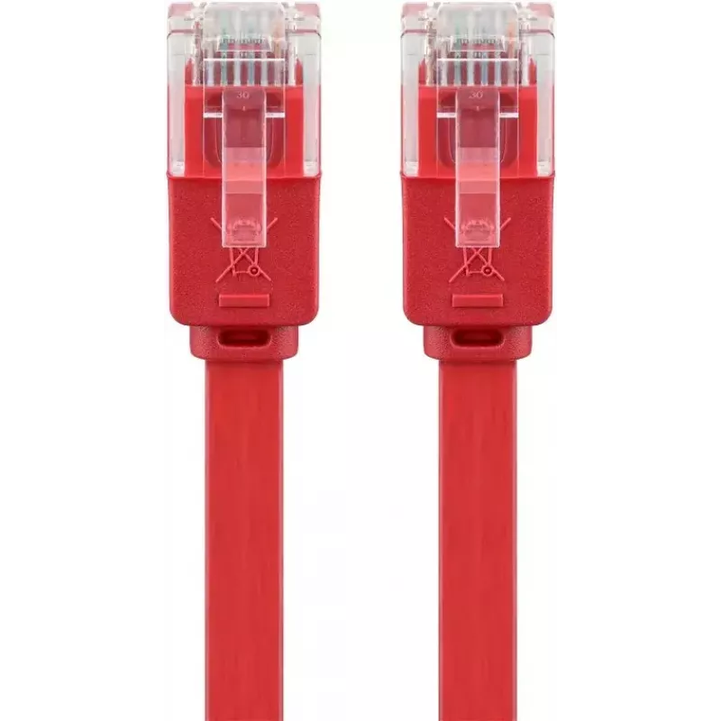 Goobay CAT 6 Flach-Patchkabel U/UTP rot 2 m