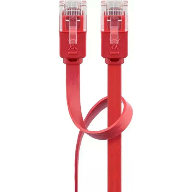 Goobay CAT 6 Flach-Patchkabel U/UTP rot 2 m