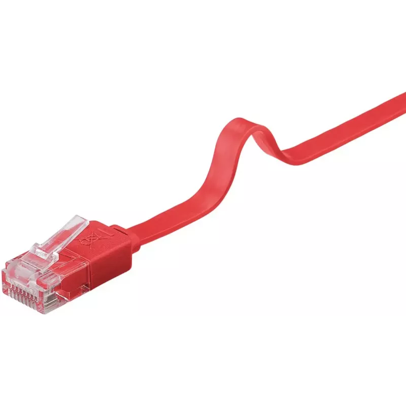 Goobay CAT 6 Flach-Patchkabel U/UTP rot 2 m