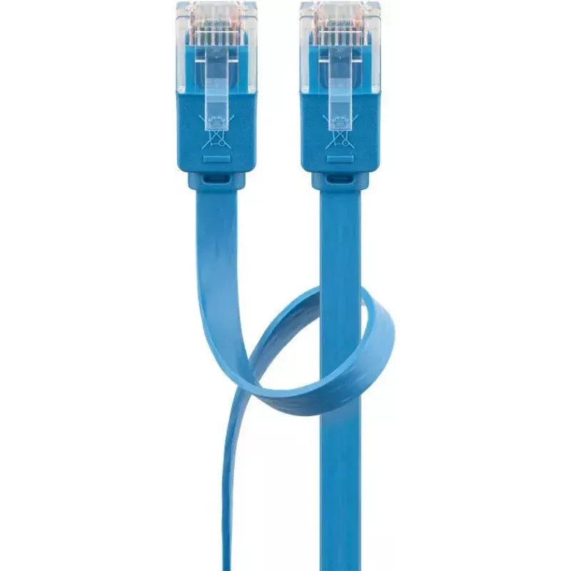Flaches Patchkabel Goobay CAT 6 5m U/UTP Blau