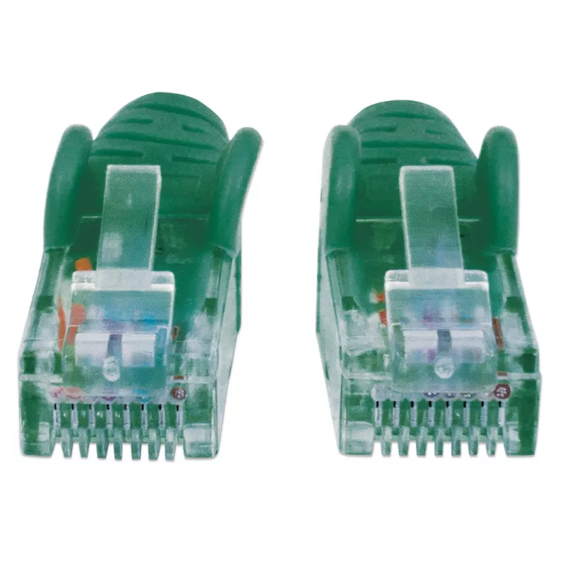 Intellinet Netzwerk-Patchkabel, Cat6, 20 m, Grün, CCA, U/UTP, PVC, RJ45, vergoldete Kontakte, rastnasenfrei, angespritzt, lebenslange Garantie