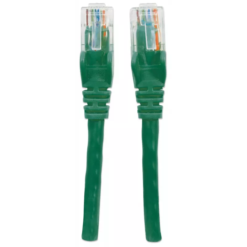 Intellinet Netzwerk-Patchkabel, Cat6, 20 m, Grün, CCA, U/UTP, PVC, RJ45, vergoldete Kontakte, rastnasenfrei, angespritzt, lebenslange Garantie