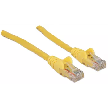 Intellinet Netzwerk-Patchkabel, Cat6, 20 m, Gelb, CCA, U/UTP, PVC, RJ45, vergoldete Kontakte, Knickschutztülle, angespritzter Knickschutz, lebenslange Garantie