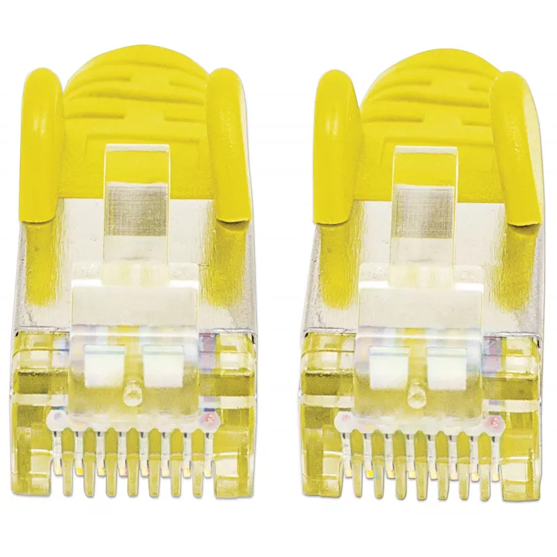 Intellinet Netzwerk-Patchkabel, Cat6, 30m, Gelb, Kupfer, S/FTP, LSOH/LSZH, PVC, RJ45, vergoldete Kontakte, rastnasenlos, Flachbandkabel, lebenslange Garantie