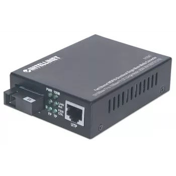 Intellinet Fast Ethernet WDM Bi-Direktionaler Singlemode-Medienkonverter, 10/100Base-Tx auf 100Base-Fx (SC) Single-Mode, 20 km, WDM (Rx1550/Tx1310)