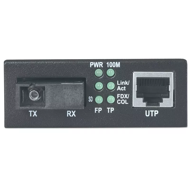 Intellinet Fast Ethernet WDM Bi-Direktionaler Singlemode-Medienkonverter, 10/100Base-Tx auf 100Base-Fx (SC) Single-Mode, 20 km, WDM (Rx1550/Tx1310)