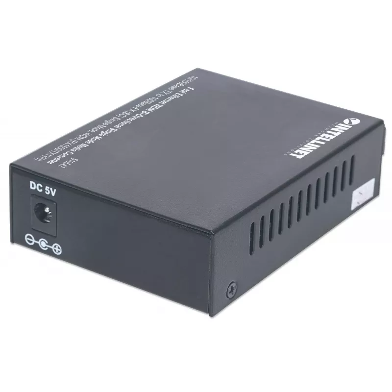 Intellinet Fast Ethernet WDM Bi-Direktionaler Singlemode-Medienkonverter, 10/100Base-Tx auf 100Base-Fx (SC) Single-Mode, 20 km, WDM (Rx1550/Tx1310)