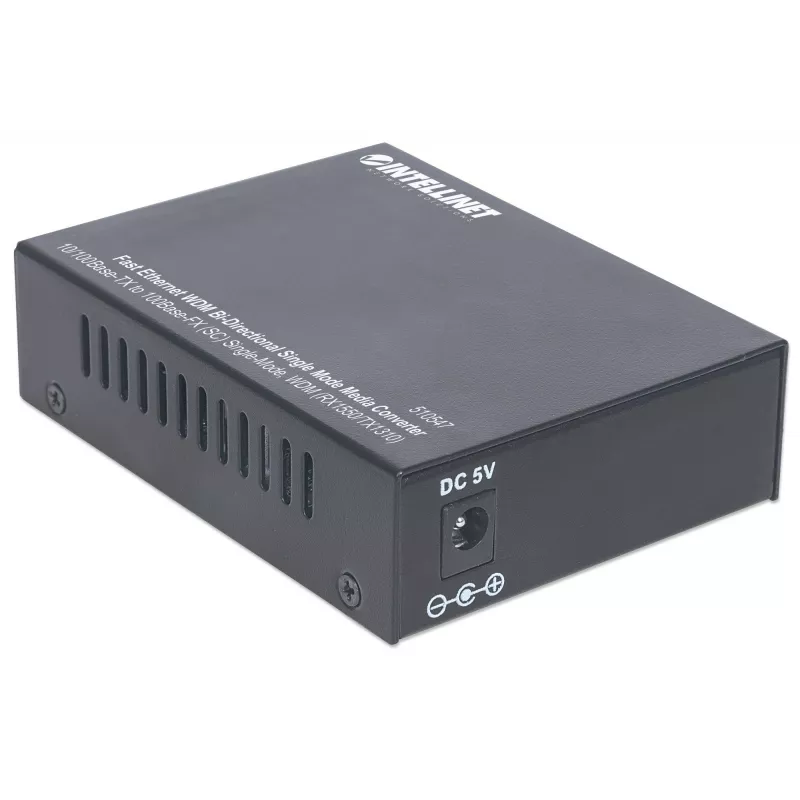 Intellinet Fast Ethernet WDM Bi-Direktionaler Singlemode-Medienkonverter, 10/100Base-Tx auf 100Base-Fx (SC) Single-Mode, 20 km, WDM (Rx1550/Tx1310)