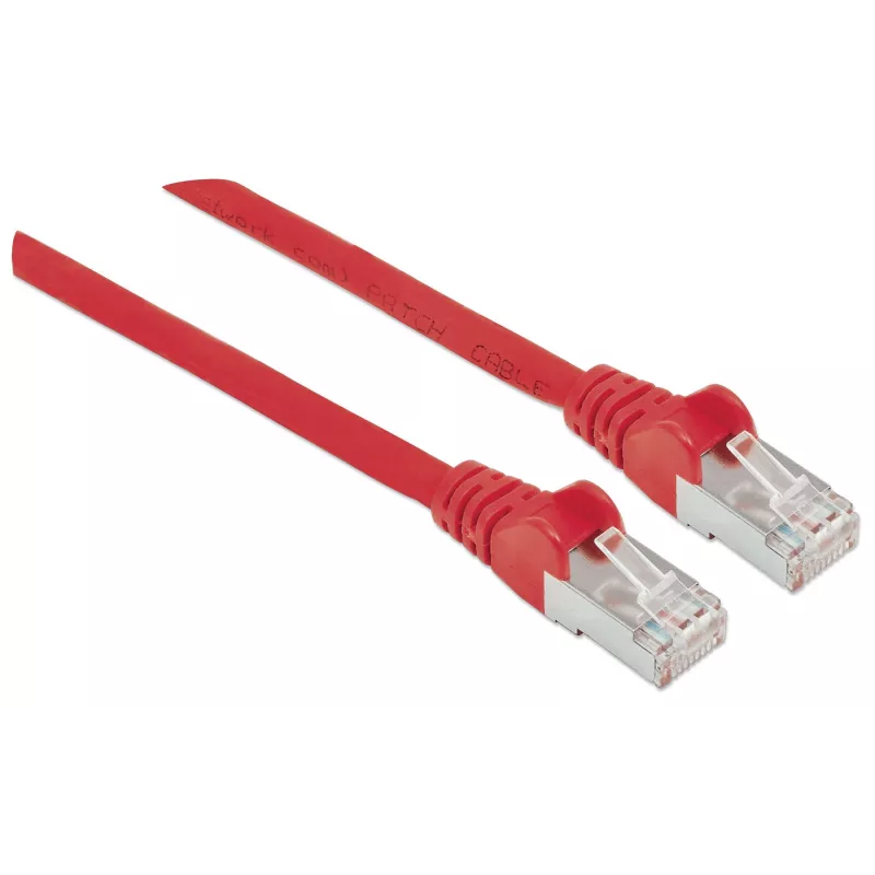 Intellinet Netzwerk-Patchkabel, Cat6A, 30 m, Rot, Kupfer, S/FTP, LSOH/LSZH, PVC, RJ45, vergoldete Kontakte, Snagless, Booted, lebenslange Garantie