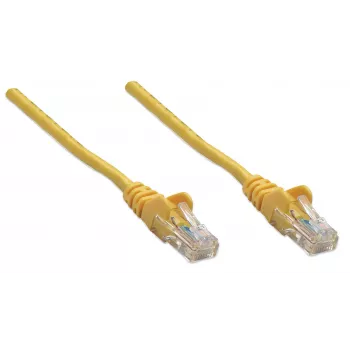 Intellinet Netzwerk-Patchkabel, Cat5e, 1,5 m, Gelb, CCA, U/UTP, PVC, RJ45, vergoldete Kontakte, snagless, Booted, lebenslange Garantie