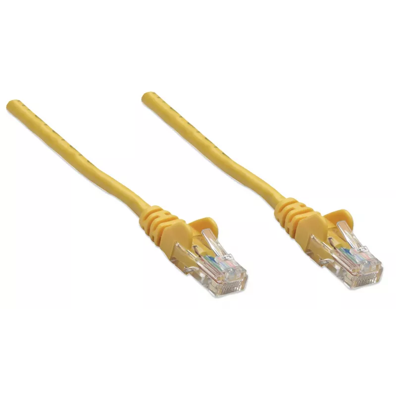 Intellinet Netzwerk-Patchkabel, Cat5e, 1,5 m, Gelb, CCA, U/UTP, PVC, RJ45, vergoldete Kontakte, snagless, Booted, lebenslange Garantie