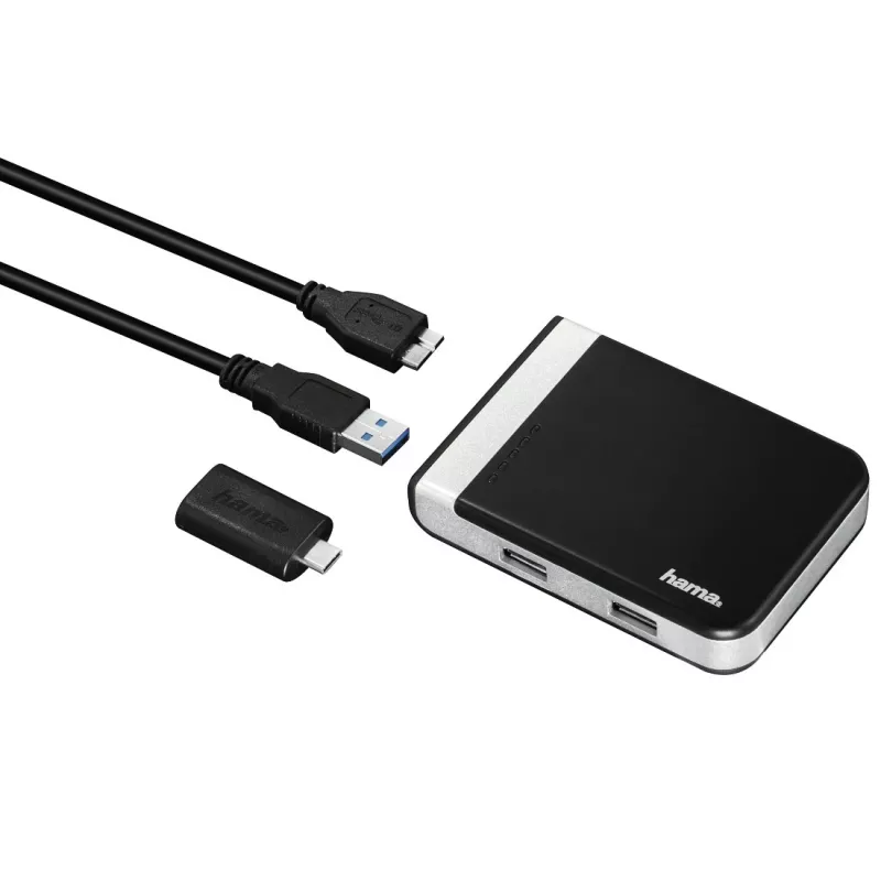 Hama 00054546 Kartenleser USB 3.2 Gen 1 (3.1 Gen 1) Type-A/Type-C Schwarz, Silber