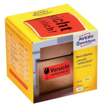 Selbstklebende Etiketten Avery 7211 Abgerundetes Rechteck Rot