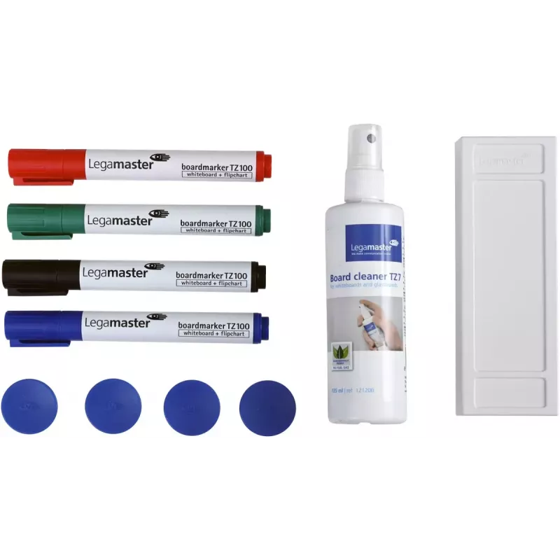 Zubehörset für Whiteboards Legamaster basic 10-teilig, kompatibel mit Legamaster UNIVERSAL, mehrfarbig, 225×45×255 mm