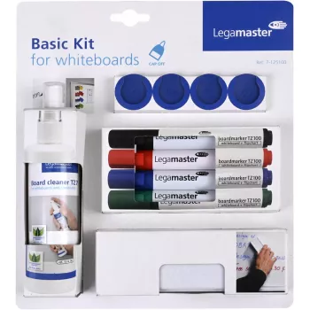 Zubehörset für Whiteboards Legamaster basic 10-teilig, kompatibel mit Legamaster UNIVERSAL, mehrfarbig, 225×45×255 mm