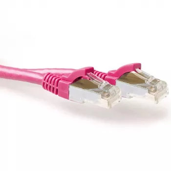 ACT Pink 7,00 Meter SFTP CAT6A Patchkabel snagless mit RJ45-Steckern